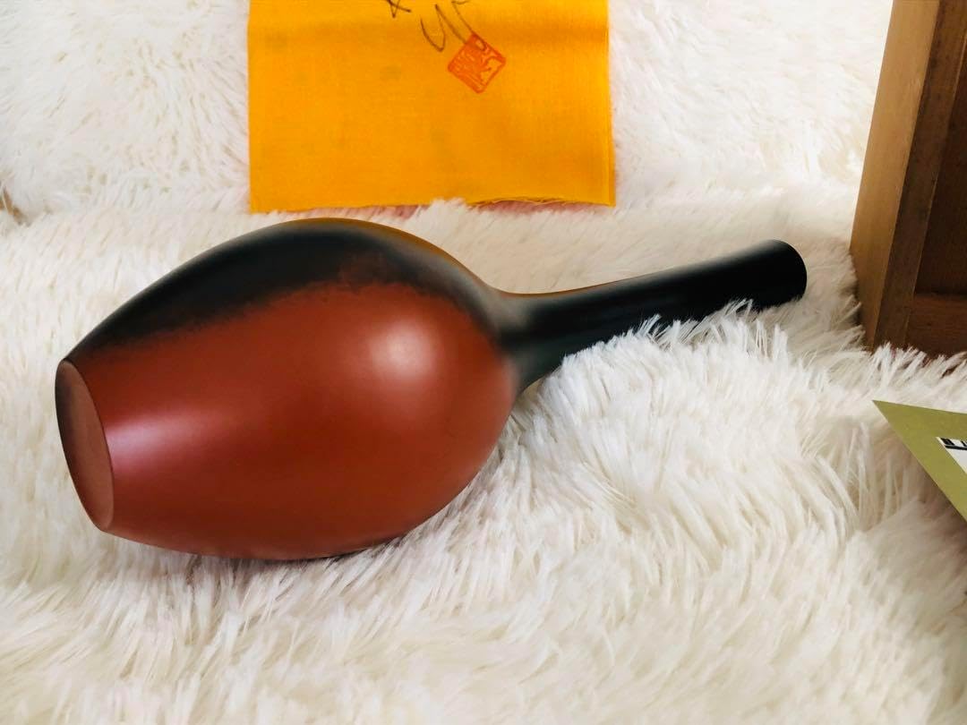 伝統工芸士 伊藤実（甚秋）作 一輪生 常滑焼 共箱 共布栞付き 高